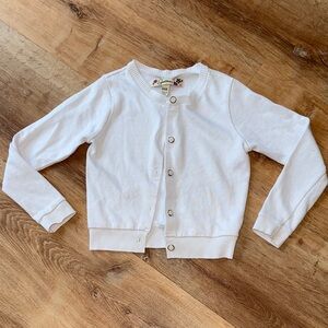 Speechless White Girls' Button Front Cardigan